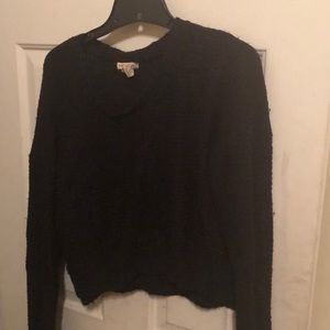 black sweater